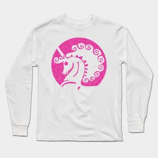 Vintage Pretty Pink Sun Unicorn Princess Nar Pony Long Sleeve T-Shirt